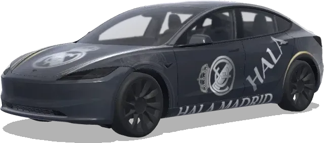 Stealth gray real madrid – Tesla Model 3 wrap