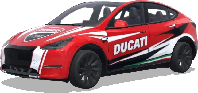 두카티 (Ducati) – 테슬라 Model Y 랩핑