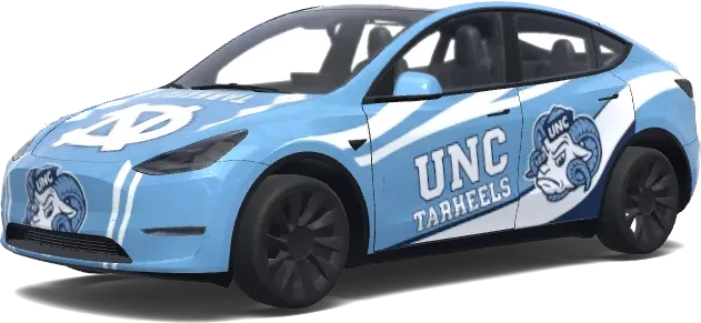 UNCターヒールズ (UNC Tarheels.) – テスラ Model Y ラッピング