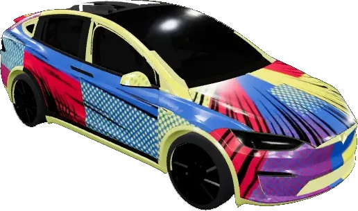 セルシェイドコミック - Model X 全車種 (Cel-Shaded Comic - Model X All Variants) – テスラ Model X ラッピング