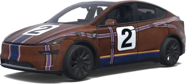 Rennstreifen-Modell X – Tesla Model Y Wrap