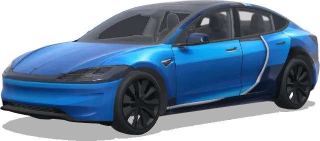 Стиль Bugatti Chiron – оклейка Tesla Model 3