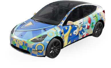 ソニック (Sonic) – テスラ Model Y ラッピング
