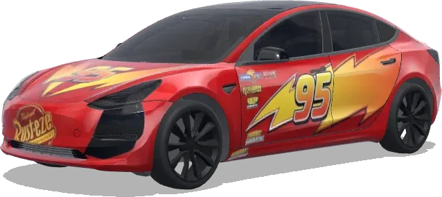 Lightning McQueen (i would like a lightning mcqueen wrap) – Tesla Model 3 Wrap