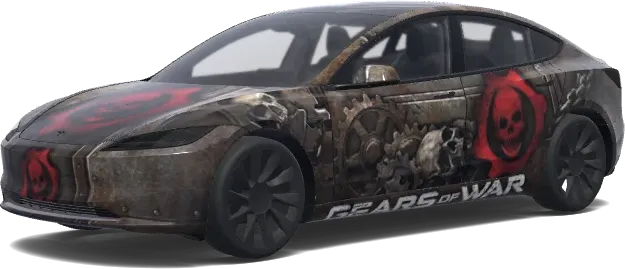 Gears of War (Gears of War.) – оклейка Tesla Model 3