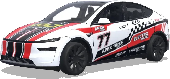 Apex 77 Racing Wrap – Tesla Model Y wrap