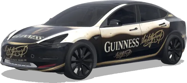 Guinness beer – Tesla Model 3 wrap