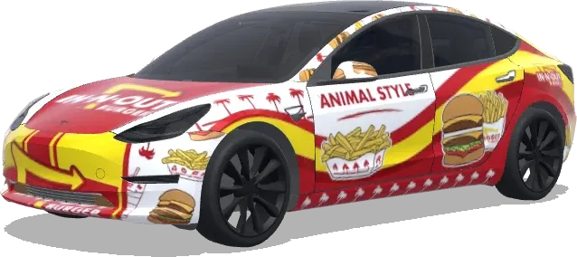 In n out – Tesla Model 3 wrap