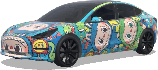 Labubu – Tesla Model 3 wrap