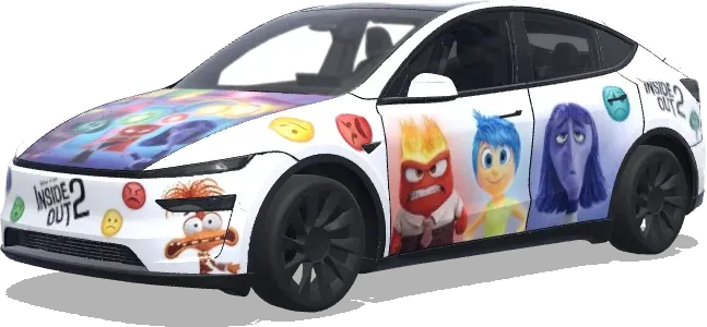 Intensamente 2 (Inside Out 2 by Pixar) – wrap para Tesla Model Y