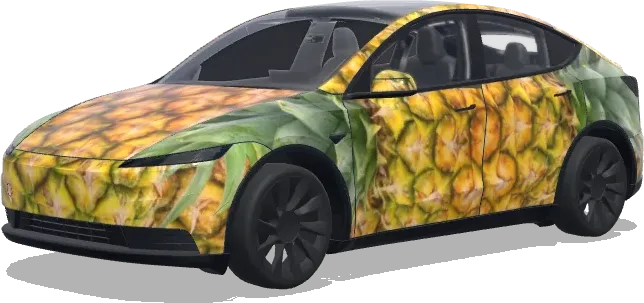 Pineapple – Tesla Model Y wrap