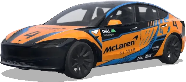 Lando Norris Formel 1 (Lando Norris Formula One) – Tesla Model 3 Wrap