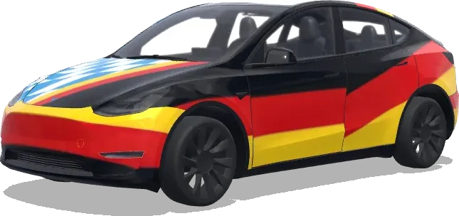 German Flag Wrap – Tesla Model Y wrap