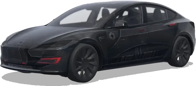 Night Trooper Black – Tesla Model 3 wrap