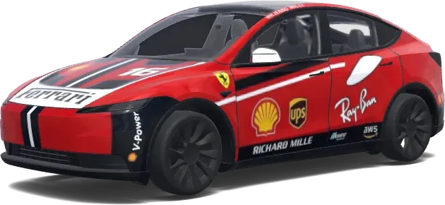 Ferarri F1 2026 livery. – Tesla Model Y wrap
