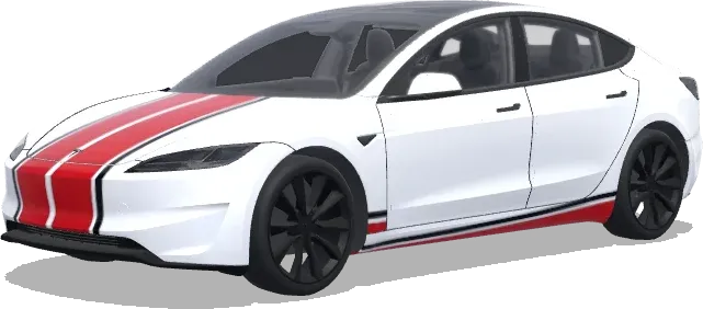 Blue Stripe – Tesla Model 3 wrap