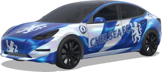 Chelsea FC – оклейка Tesla Model 3