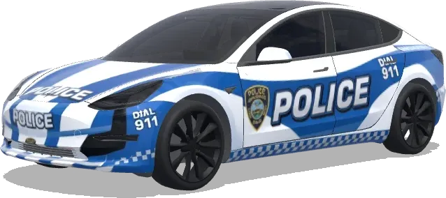 Blue Wave Police Wrap – Tesla Model 3 wrap
