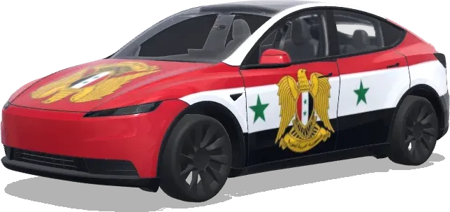 Bandera y escudo de Siria (syria flag and emblem) – wrap para Tesla Model Y