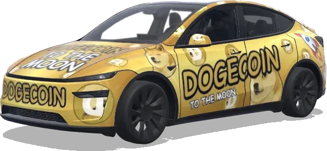 Dogecoin – Tesla Model Y wrap