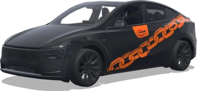 SD킷 무광 블랙 오렌지 – 테슬라 Model Y 랩핑
