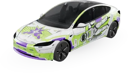 巴斯光年(Buzz Lightyear) – 特斯拉 Model 3 塗裝