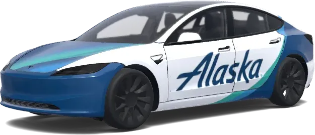 Alaska Blue Wave – Tesla Model 3 wrap