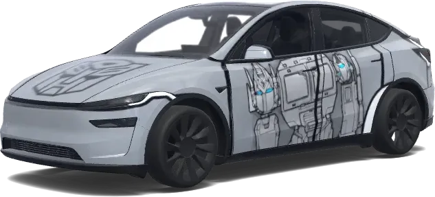 옵티머스 프라임 그레이 (Optimus Prime grey) – 테슬라 Model Y 랩핑