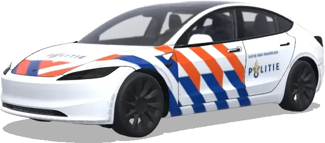 네덜란드 경찰차 (Dutch police) – 테슬라 Model 3 랩핑