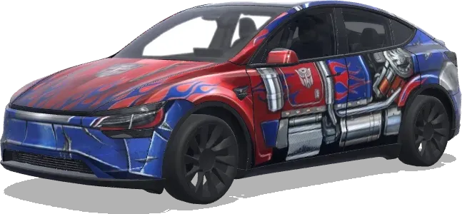 Optimus prime – Tesla Model Y wrap