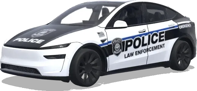 Motif de bande bleue de police pour Model 3 – covering Tesla Model Y