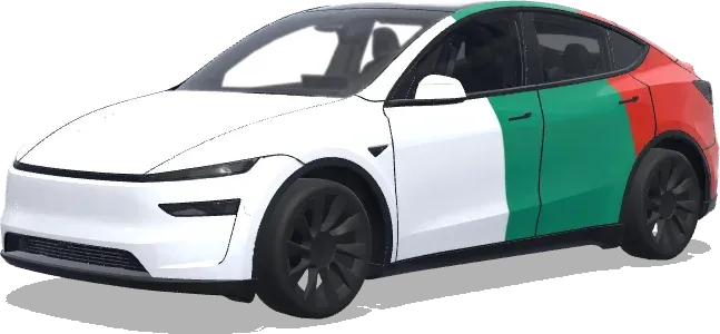 Bulgarische Flagge (Bulgarian flag style) – Tesla Model Y Wrap