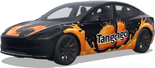 Tango Orange Folierung – Tesla Model 3 Wrap