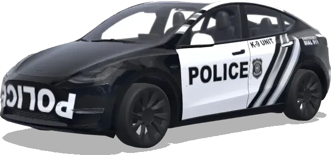 K-9 경찰견 차량 래핑 – 테슬라 Model Y 랩핑