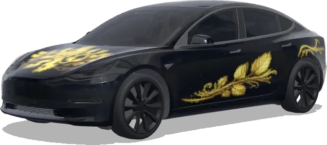 český lev – Tesla Model 3 wrap