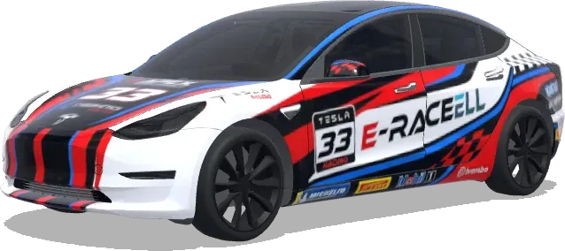 E-Race 33 Folierung – Tesla Model 3 Wrap