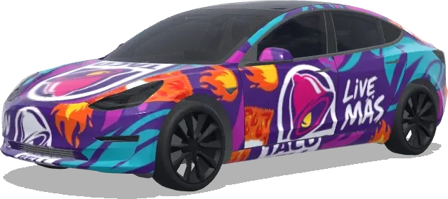 Taco Bell (Taco bell) – Tesla Model 3 Wrap