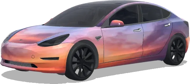 Bewölkter Sonnenuntergang (Cloudy sunset) – Tesla Model 3 Wrap