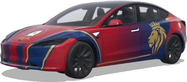 CA Osasuna (Osasuna) – wrap para Tesla Model 3