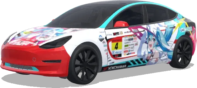 Hatsune Miku – Tesla Model 3 wrap
