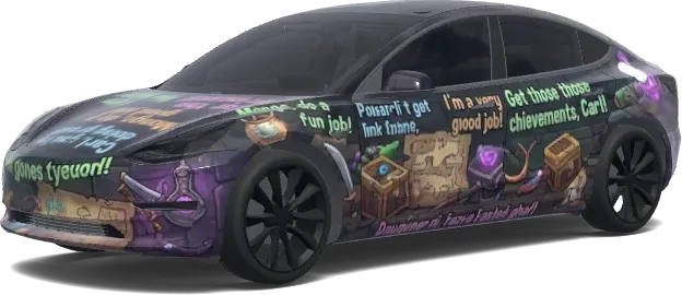 Dungeon Crawler Carl, Princess Donut Quotes. – Tesla Model 3 wrap