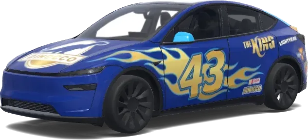 Dinoco King (The king from Dinocco From Cars design.) – Tesla Model Y Wrap