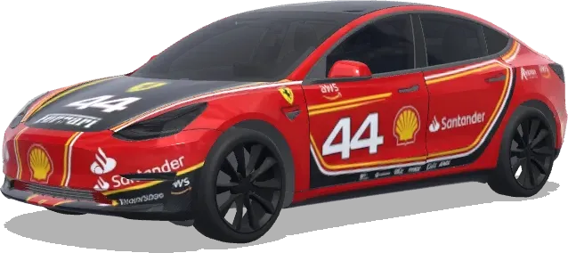 페라리 SF-24 해밀턴 (F1赛车里法拉利SF-24汉密尔顿的赛车涂装) – 테슬라 Model 3 랩핑