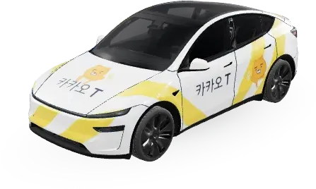 Koreanisches Kakao Taxi (Korean Kakao Taxi) – Tesla Model Y Wrap