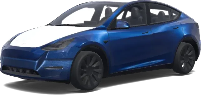 Tiefblau Metallic Spoiler – Tesla Model Y Wrap