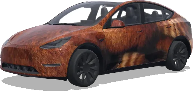 red panda – Tesla Model Y wrap