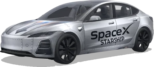 SpaceX Starship – Tesla Model 3 Wrap