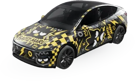 酷企鵝暗黑XO(Bad Badtz-Maru Dark XO) – 特斯拉 Model Y 塗裝