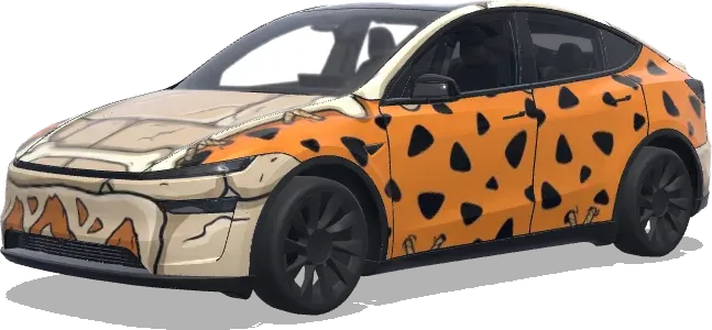 플린스톤스 (the Flintstones) – 테슬라 Model Y 랩핑