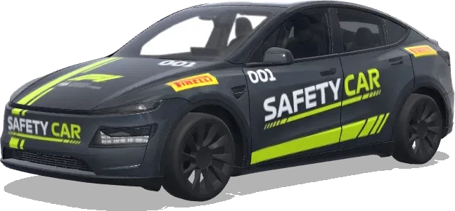 F1 safety car design – Tesla Model Y wrap